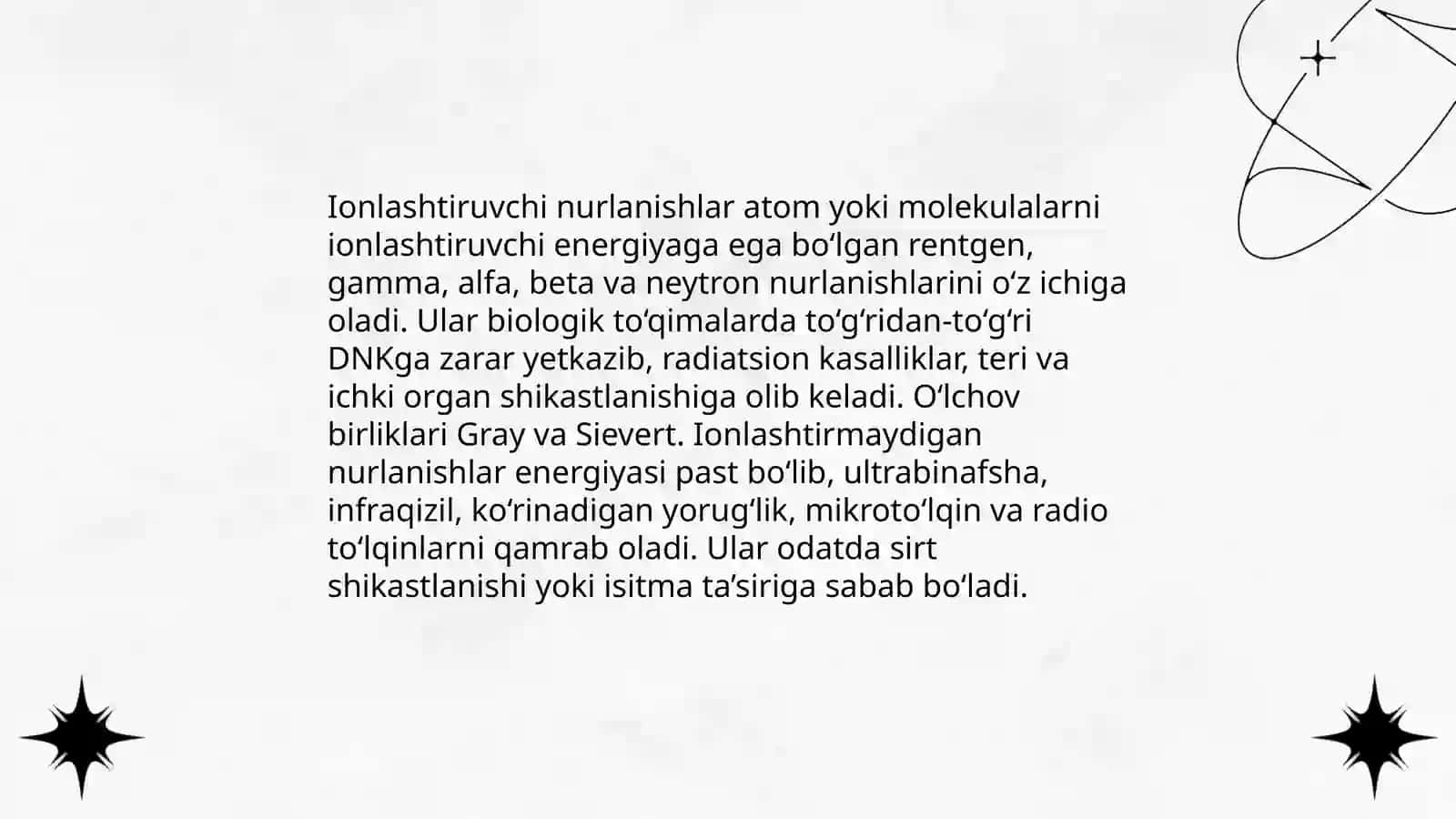 Zararli nurlanishlar 3