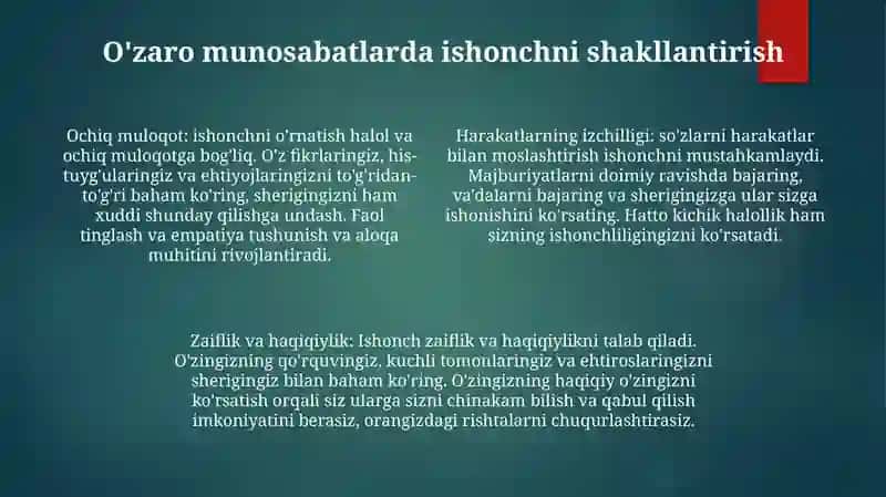 Ishonch 3