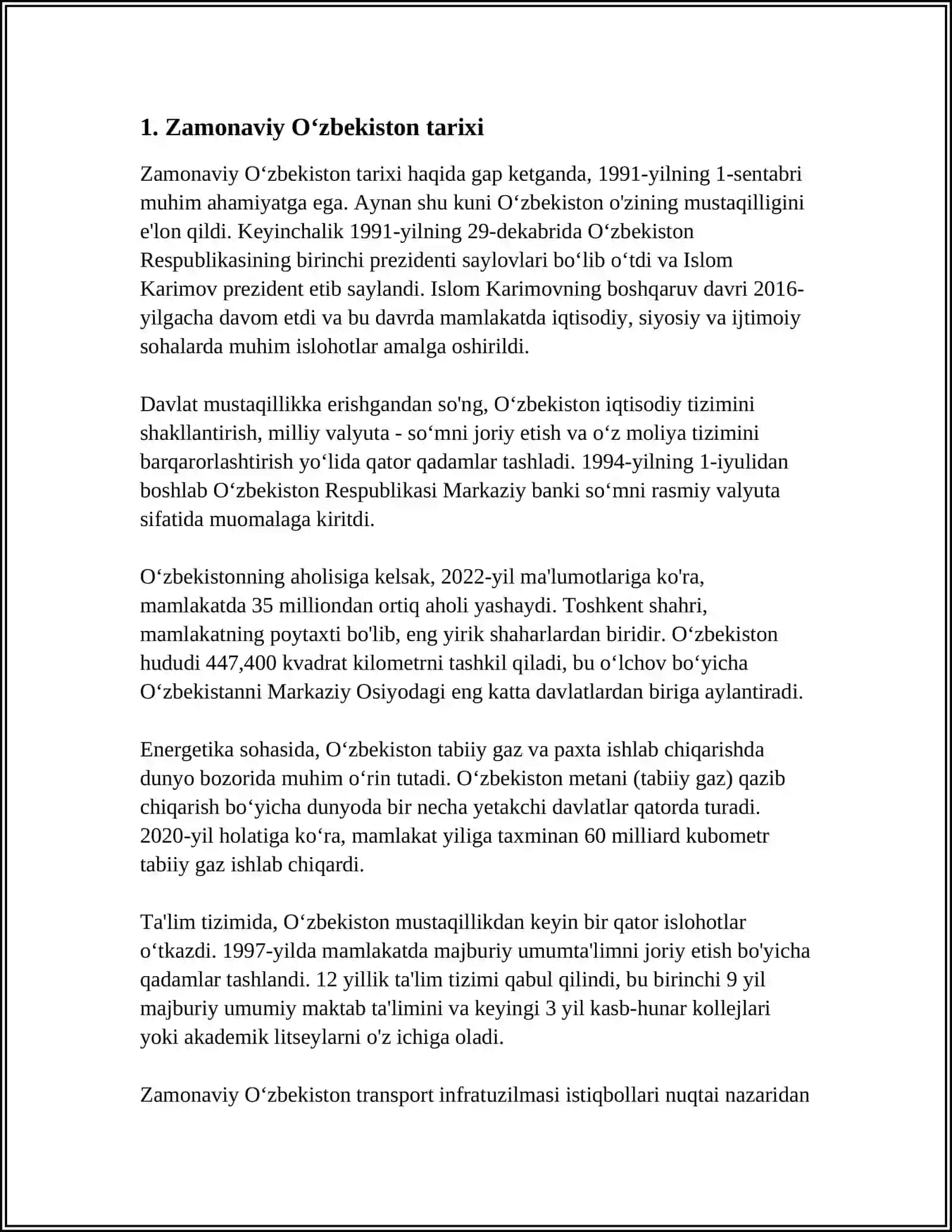 O‘zbekistonning Eng Yangi Tarixi 3
