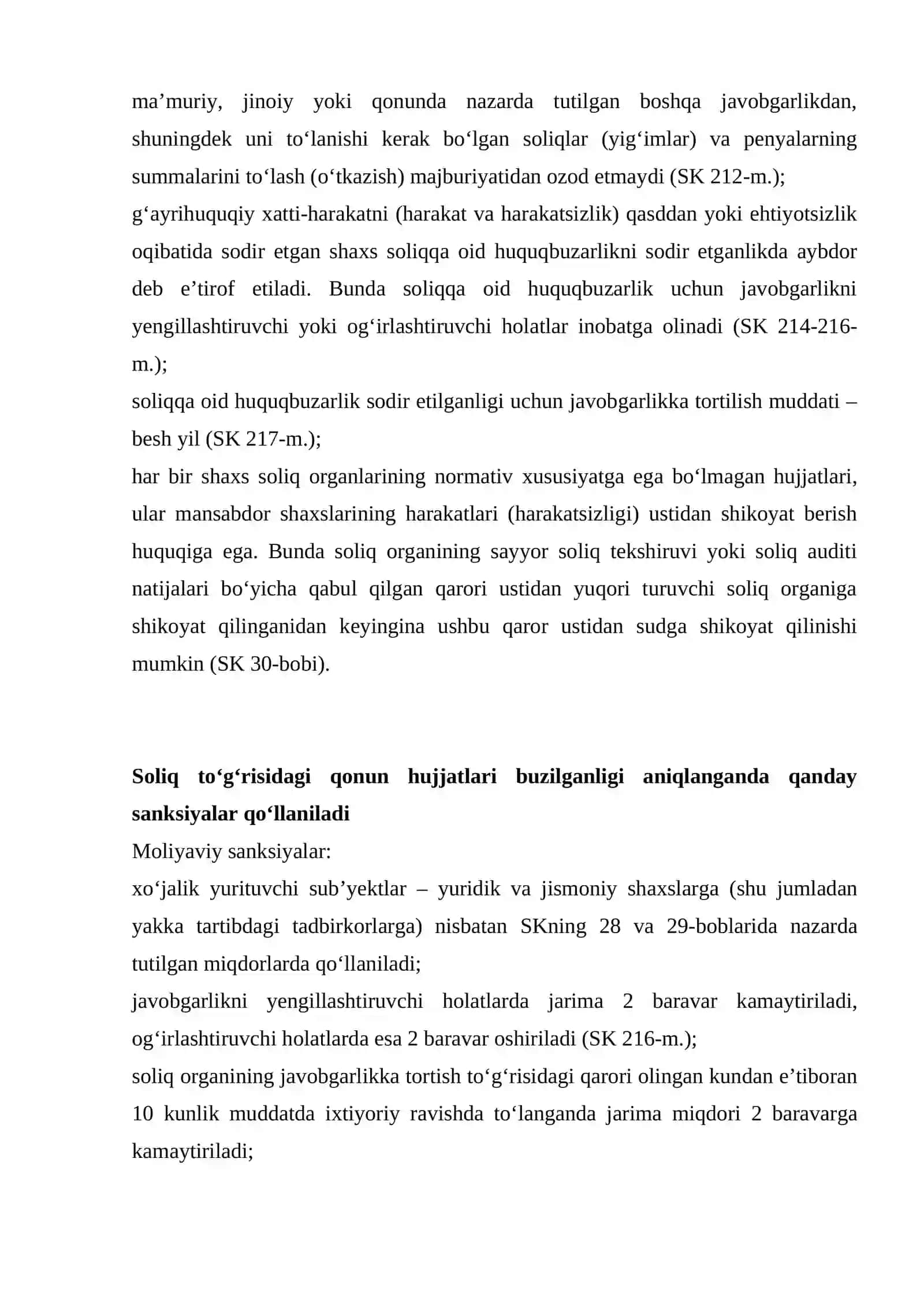 Soliq amaliyotida moliyaviy jazo 3
