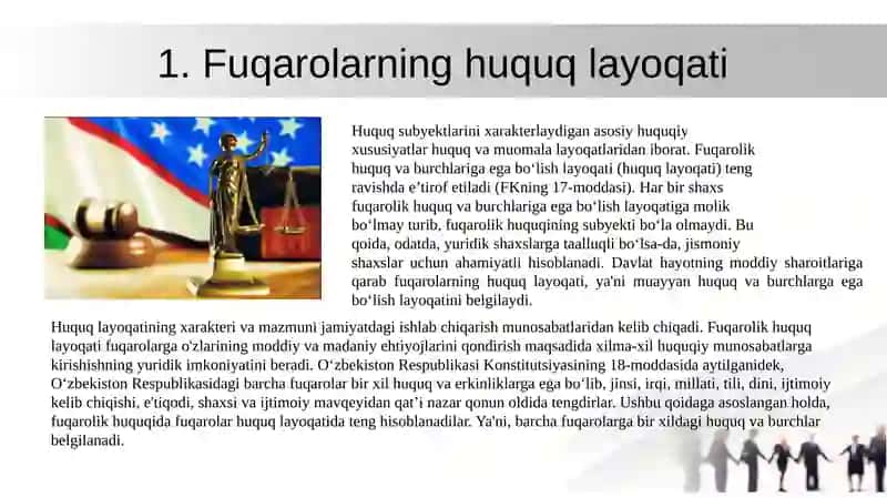 FUQAROLIK HUQUQININGSUBYEKTI SIFATIDA FUQAROLAR 3