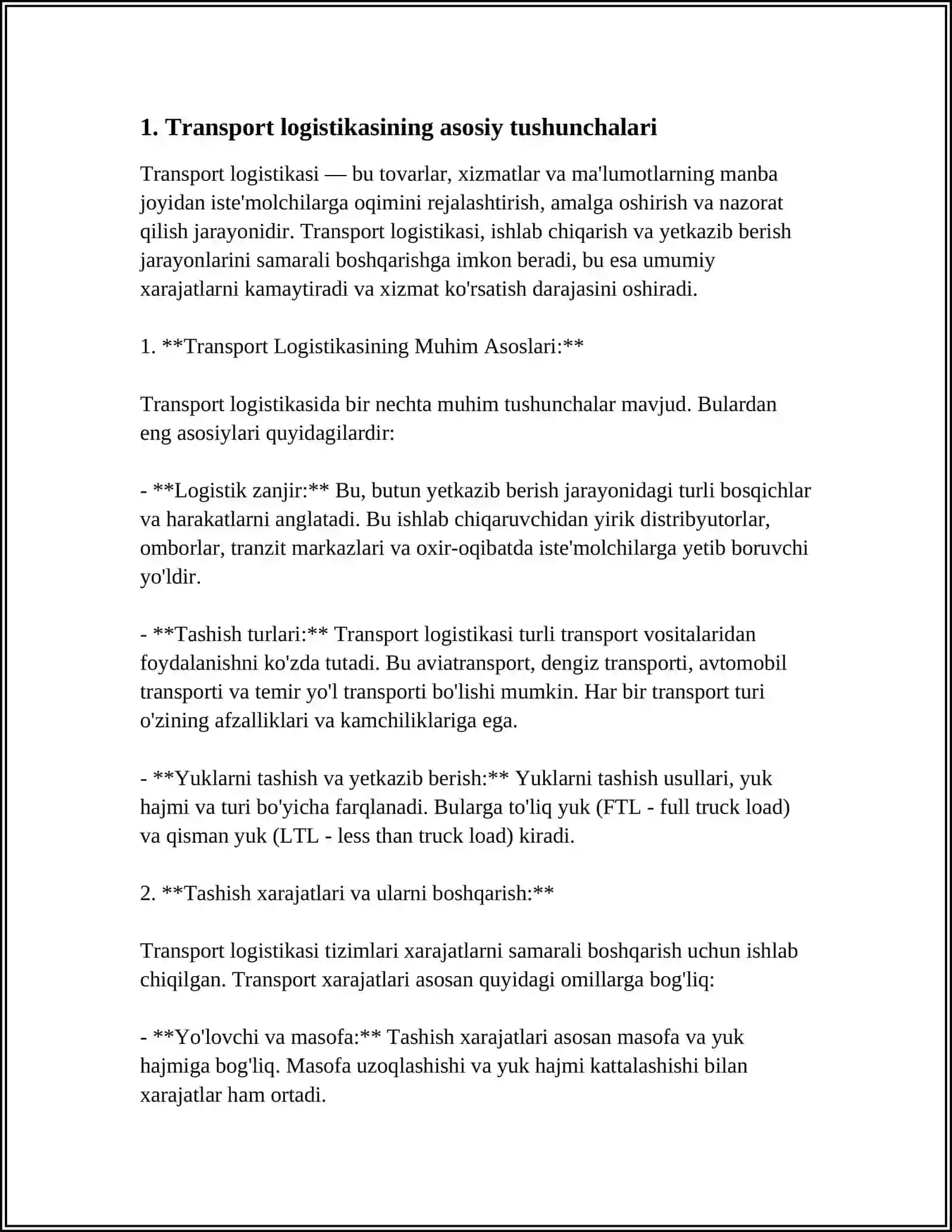 LOGISTIKA TALIM YONALISHINING MALAKA TALABLARI 3
