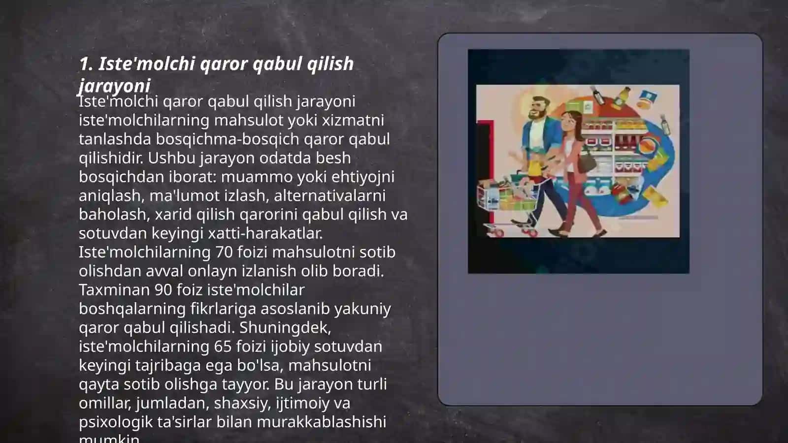 Iste'molchi qaror qabul qilish jarayoni 3