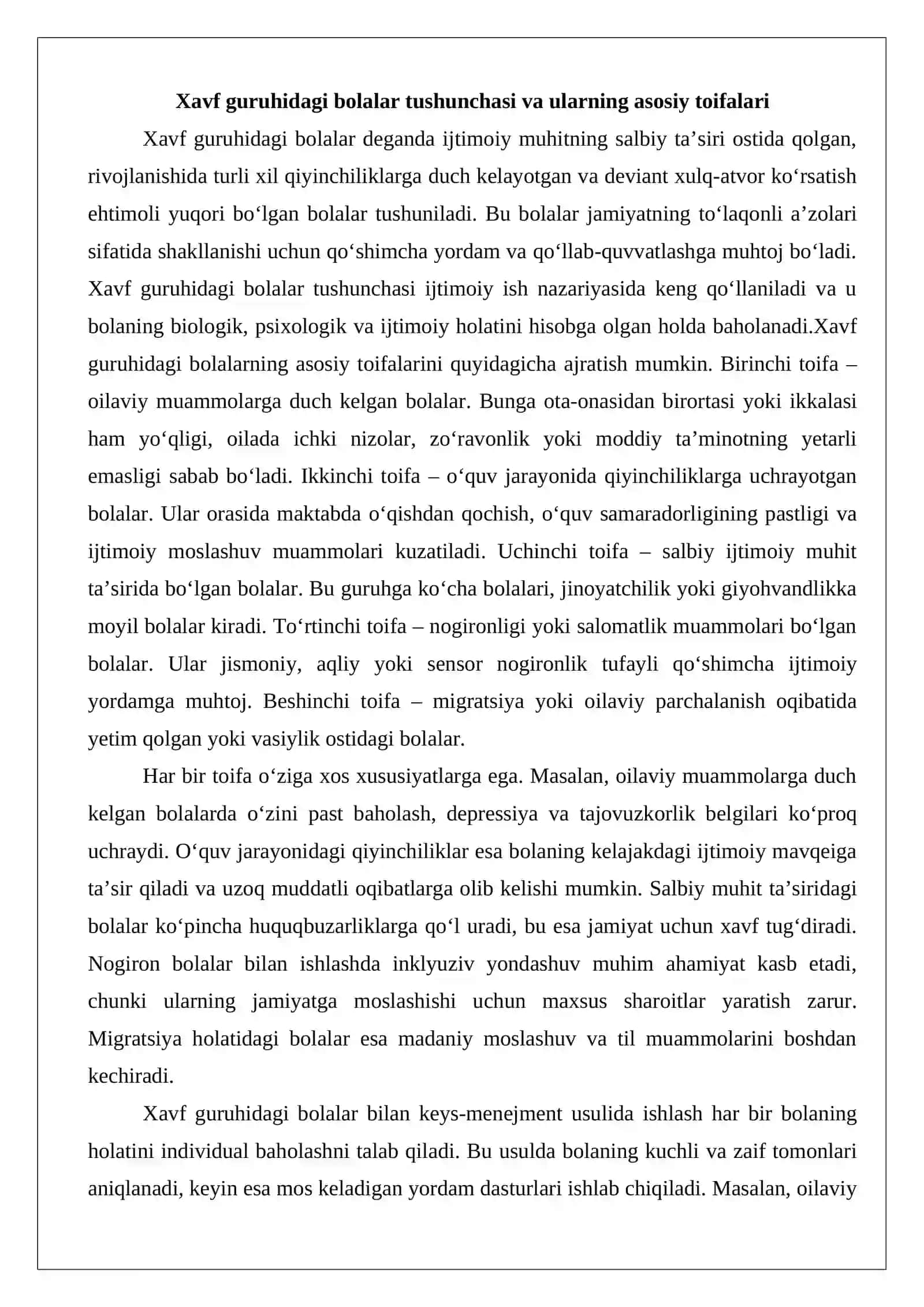 Xavf guruhidagi bolalar bilan ishlashda keys-menejment 3