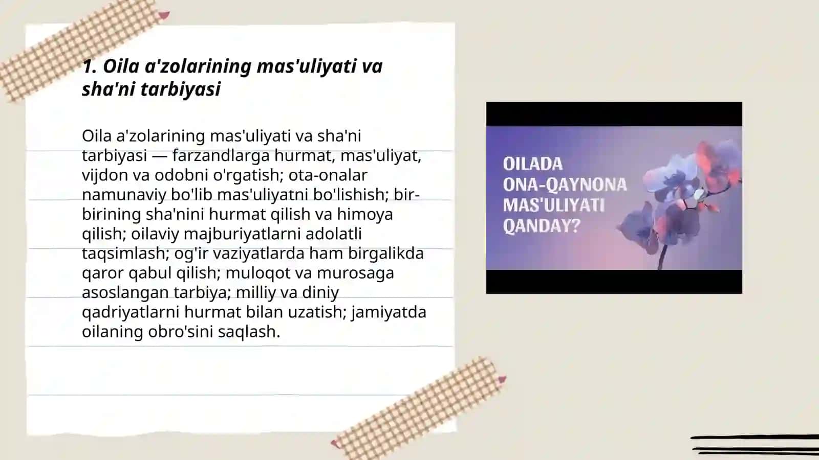 Oila mas'uliyat sha’ni qadri 3