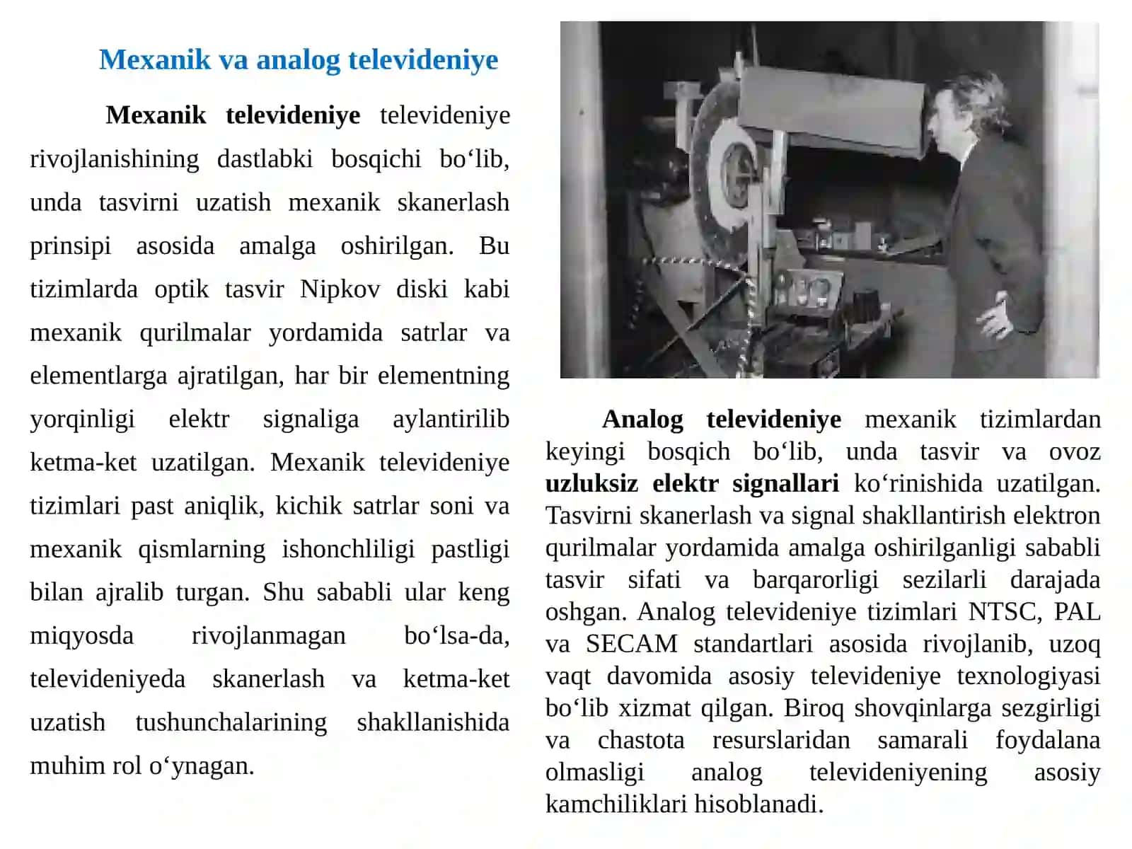 KIRISH. TELEVIDENIYENING QISQACHA TARIXI 3