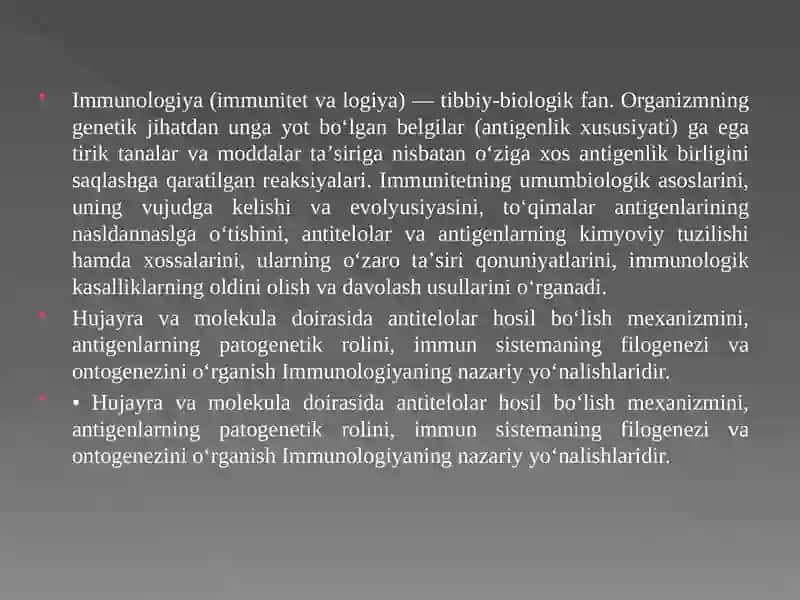 Individual rivojlanish davomida immun reaksiyalarning shakllanishi 3
