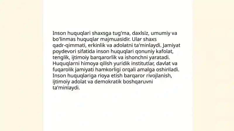 Inson Huquqlari Jamiyat Poydevori 3