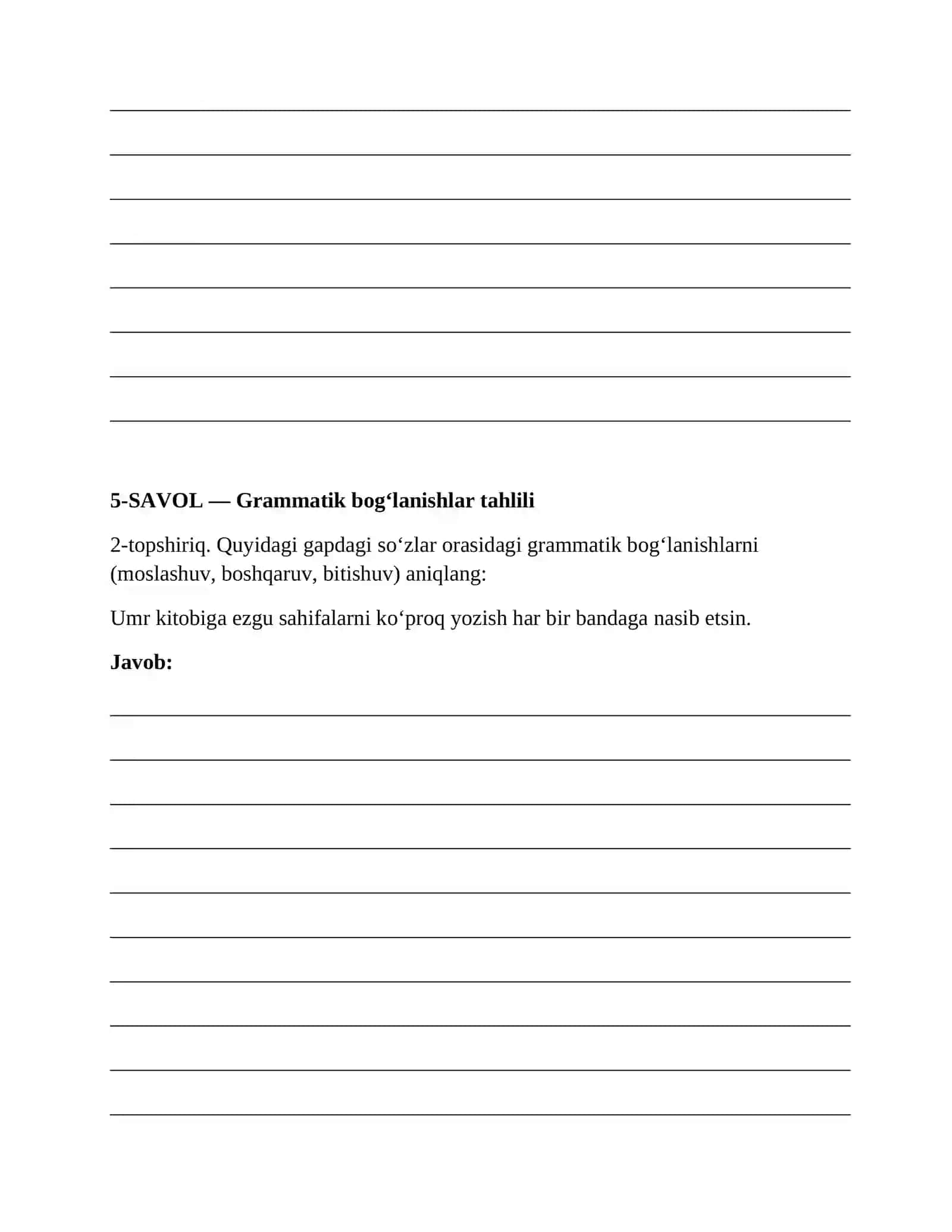 9-SINF ONA TILI VA ADABIYOT YDA — 1-VARIANT 3