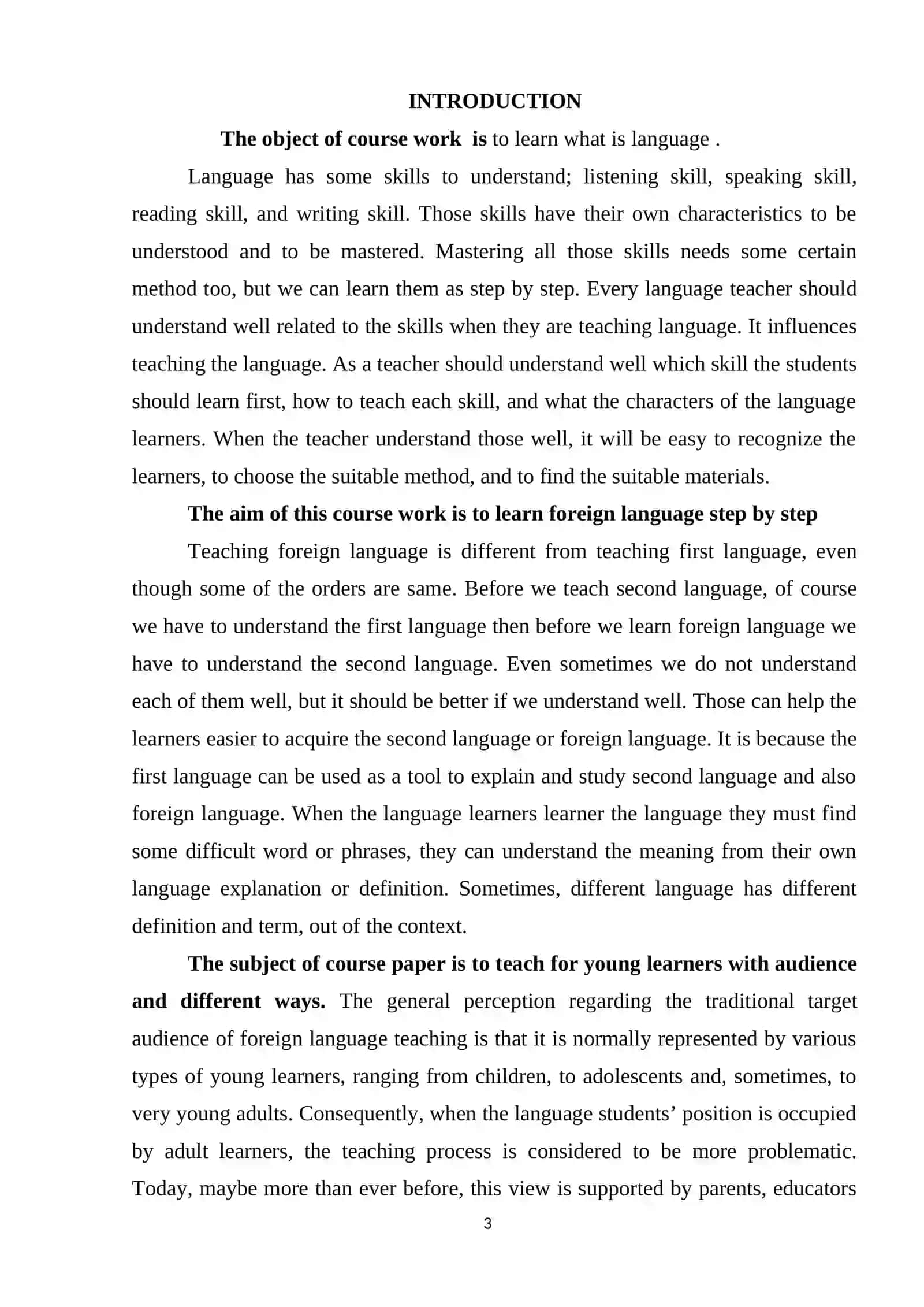 Course Work on Teaching Word Building 3
