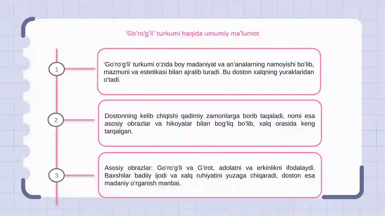 Go‘ro‘g‘li’ turkumi haqida umumiy ma’lumot 3