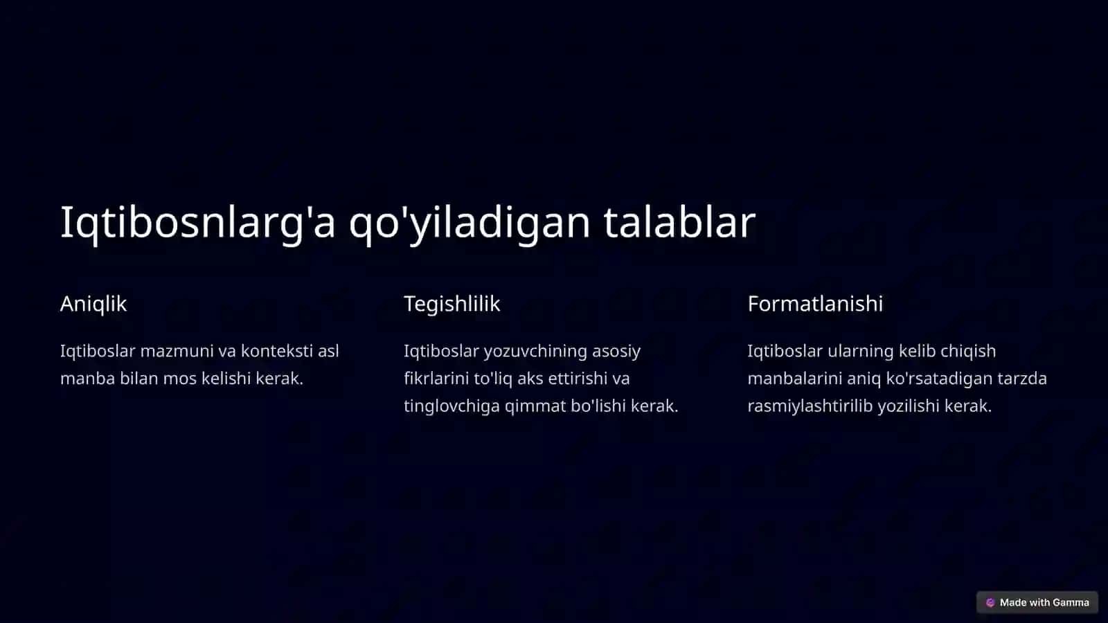 Iqtibos keltirish va Parafraza 3