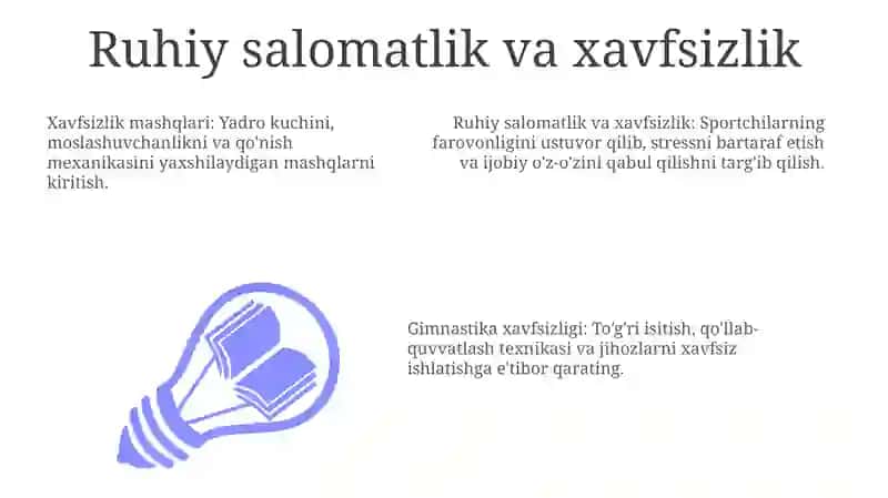 Gimnastika. Saf mashqlari 3
