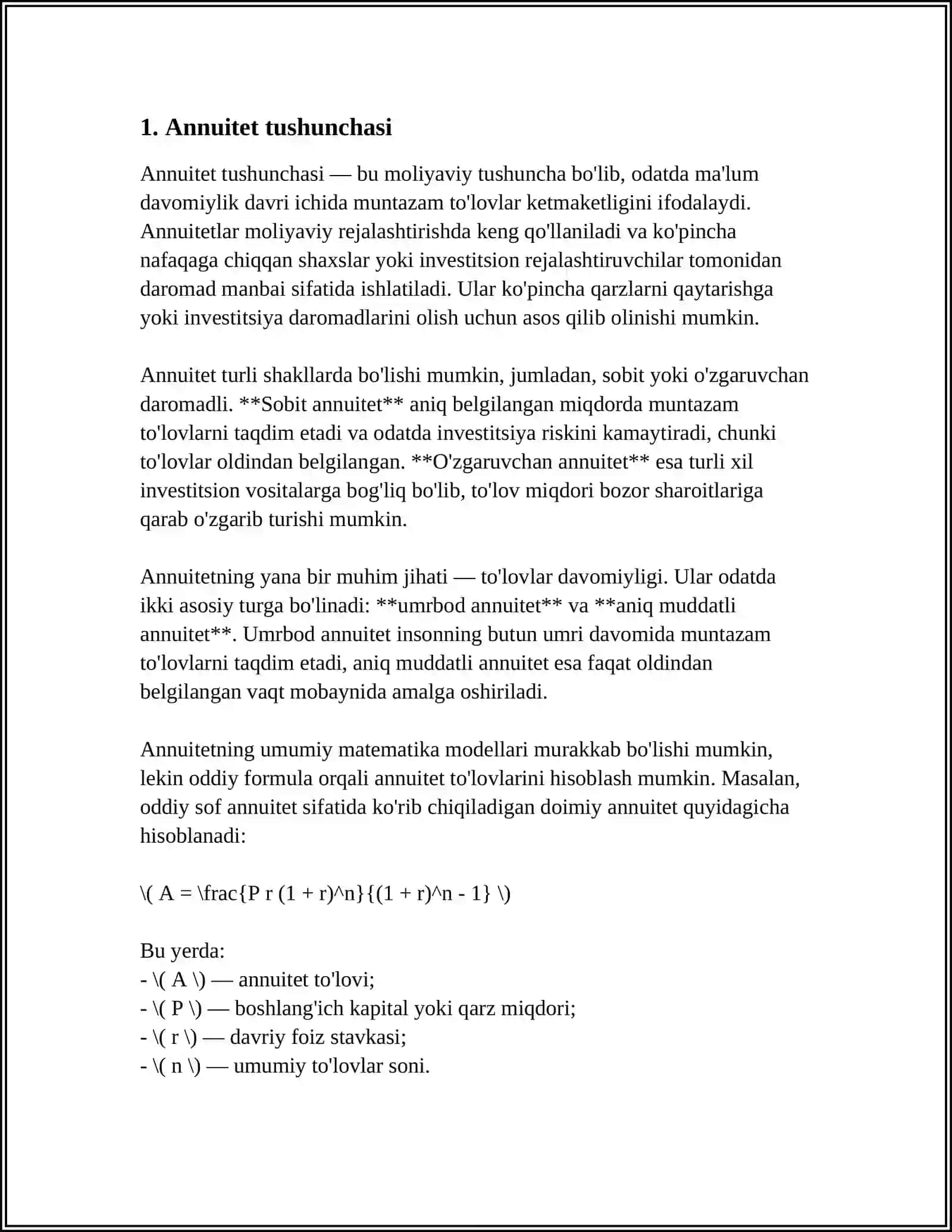 ANNUITETLARNI TUSHINISH 3