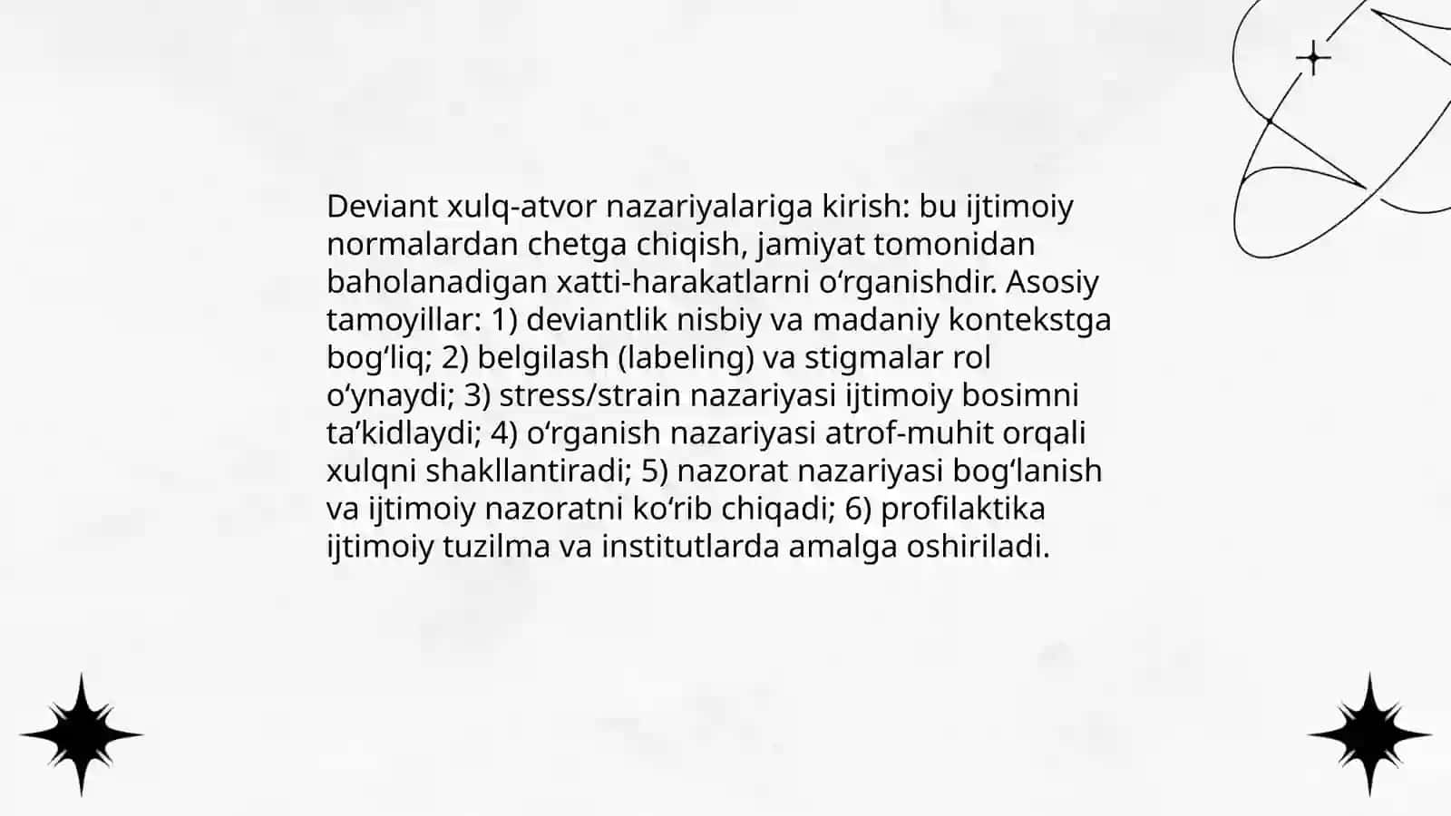 Deviant xulq atvor nazariyalari 3