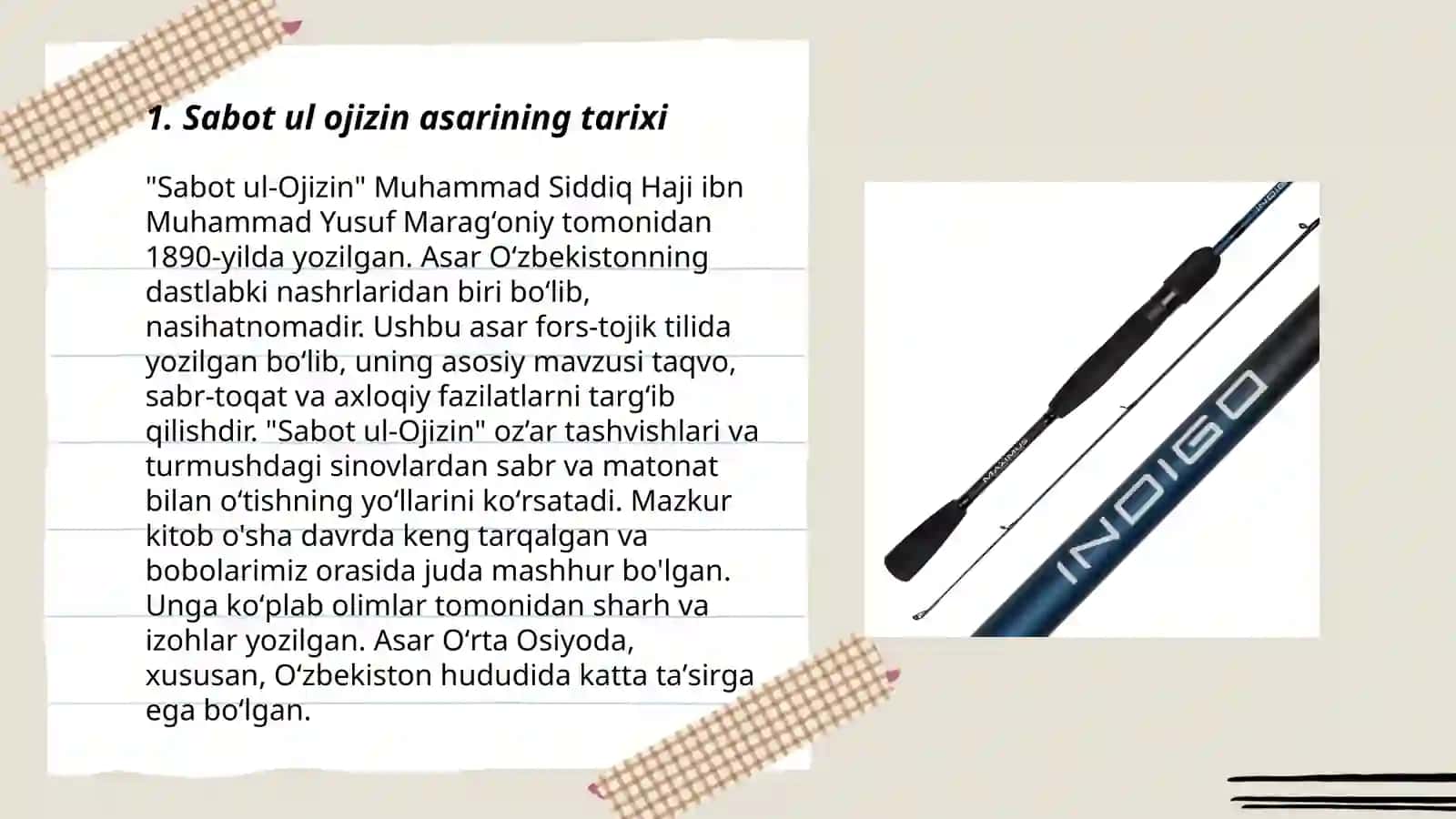 Sabot ul-Ojizin: Sharhlar taxlili 3