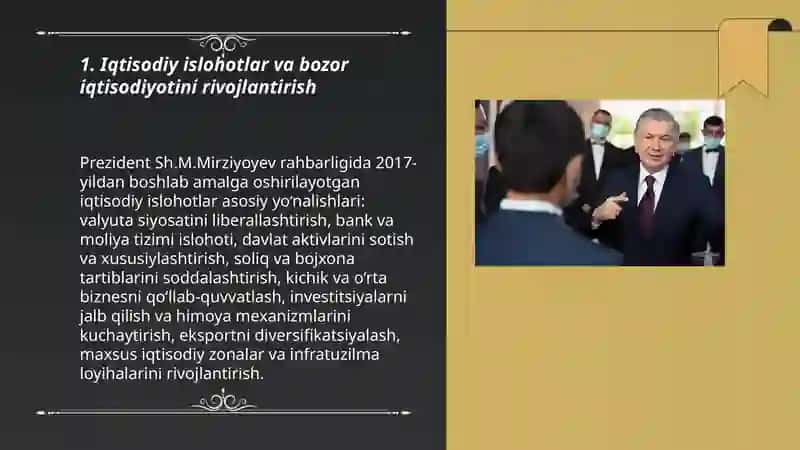 Iqtisodiy islohotlar va bozor iqtisodiyotini rivojlantirish 3