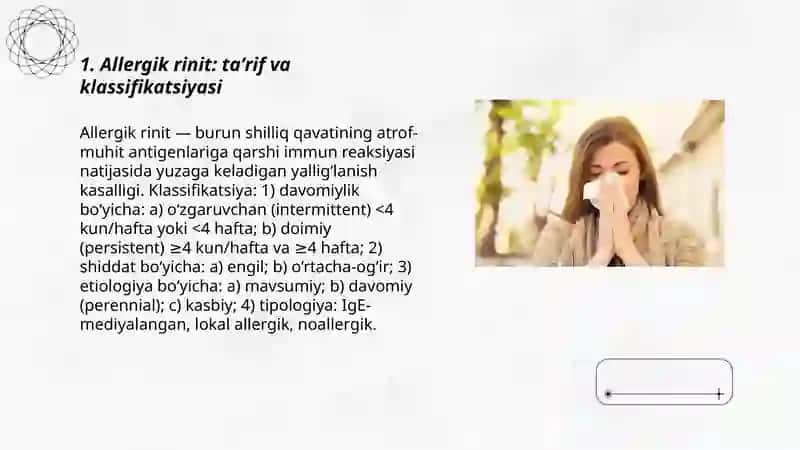 Allergik rinit va uni zamonaviy davolash usullari 3