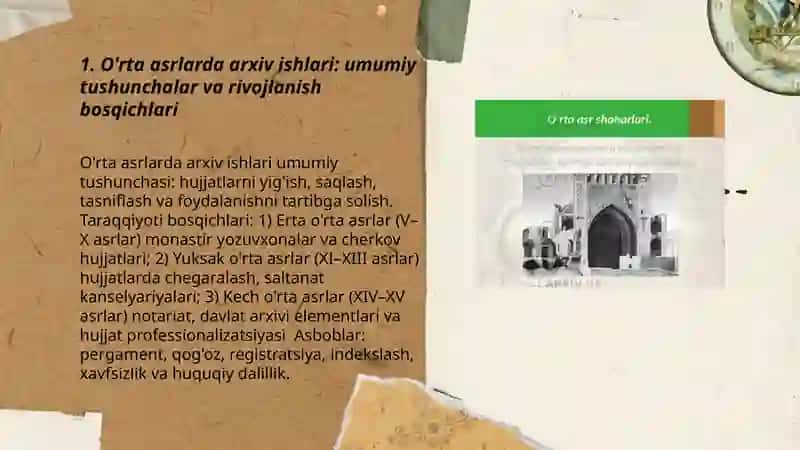 O'rta asrlarda arxiv ishi tarixi 3