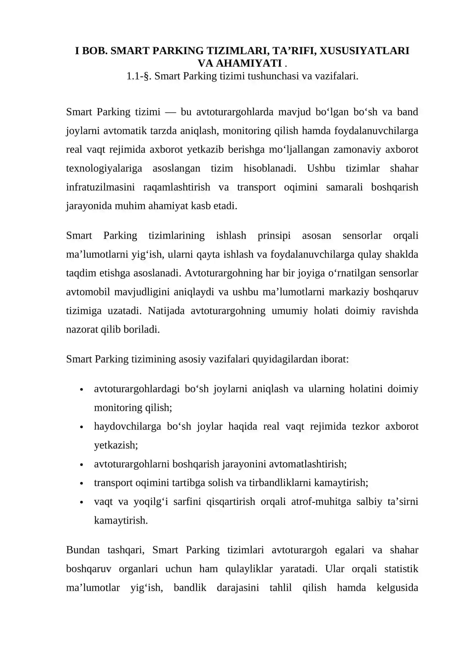Smart Parking tizimi: bo’sh joylarni sensor orqali aniqlash 3