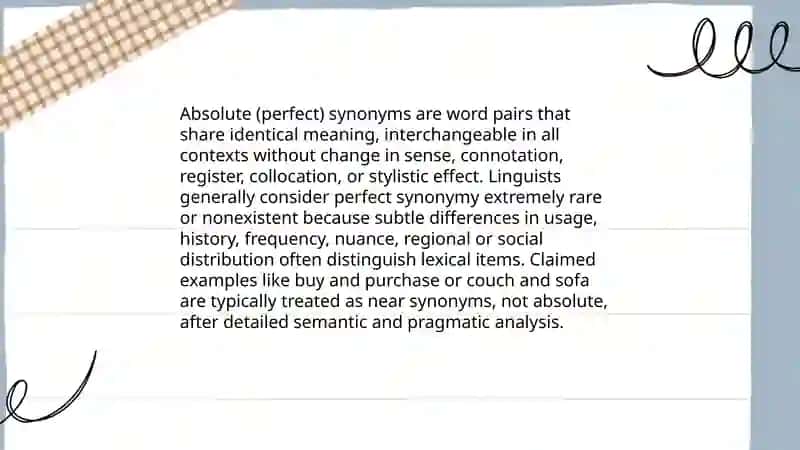 Classification of synonyms 3