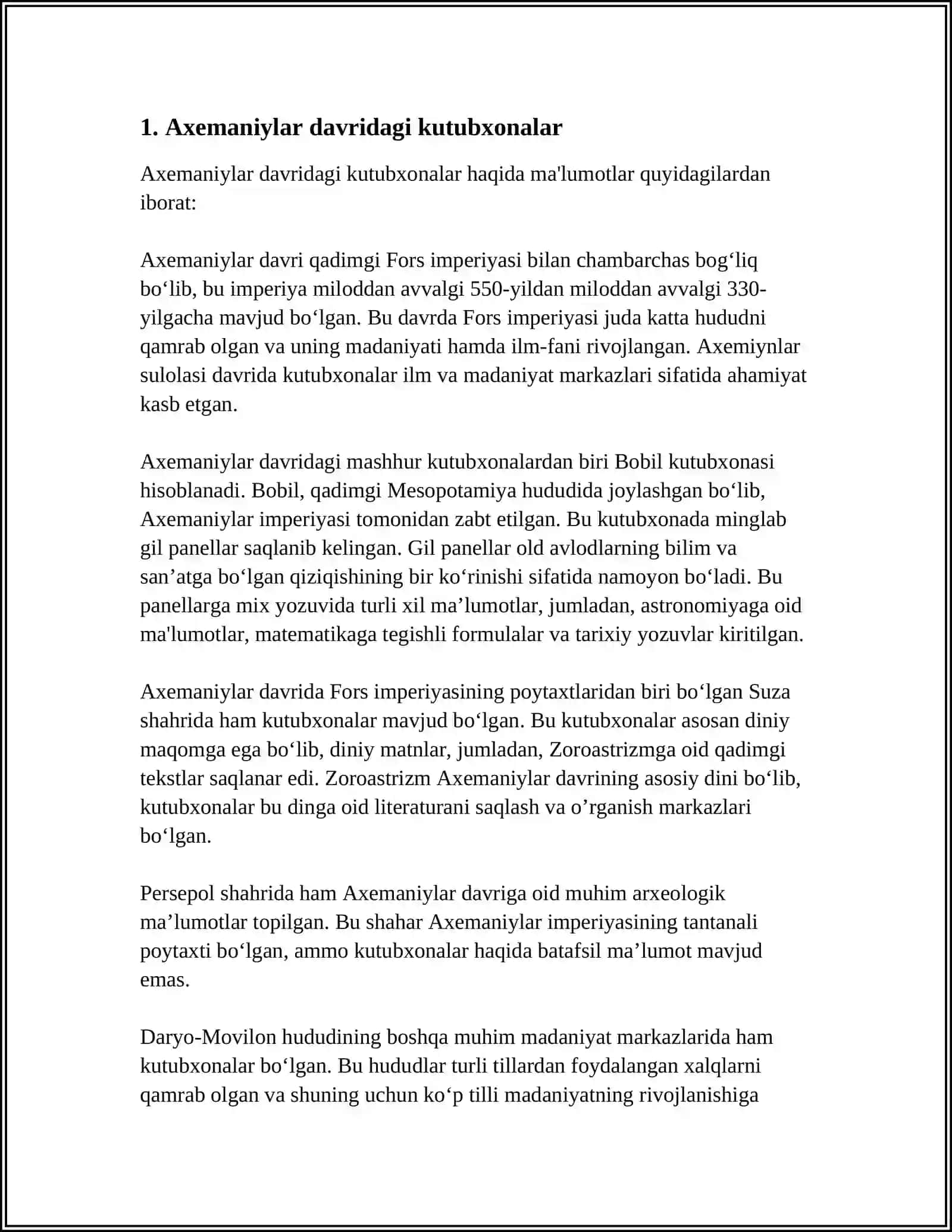 ÒRTA OSIYONING QADIMGI KUTUBXONALARI 3