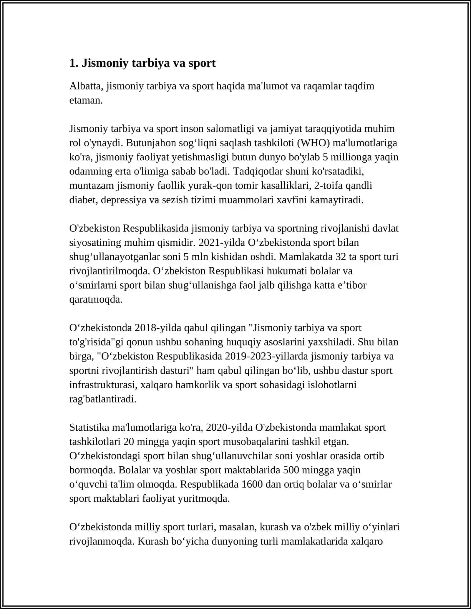 SPORTDA SHAXSNI TARBIYALASH 3