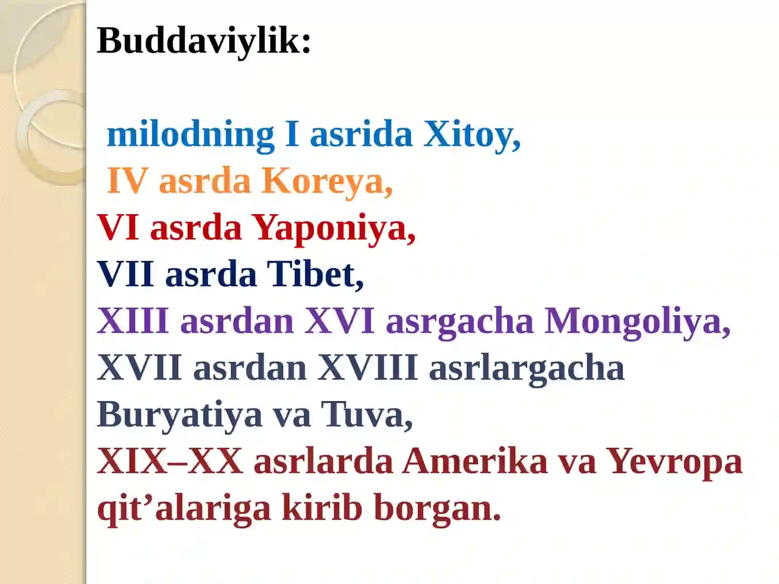 Buddizm dini tarixi va asosiy g’oyalari 3