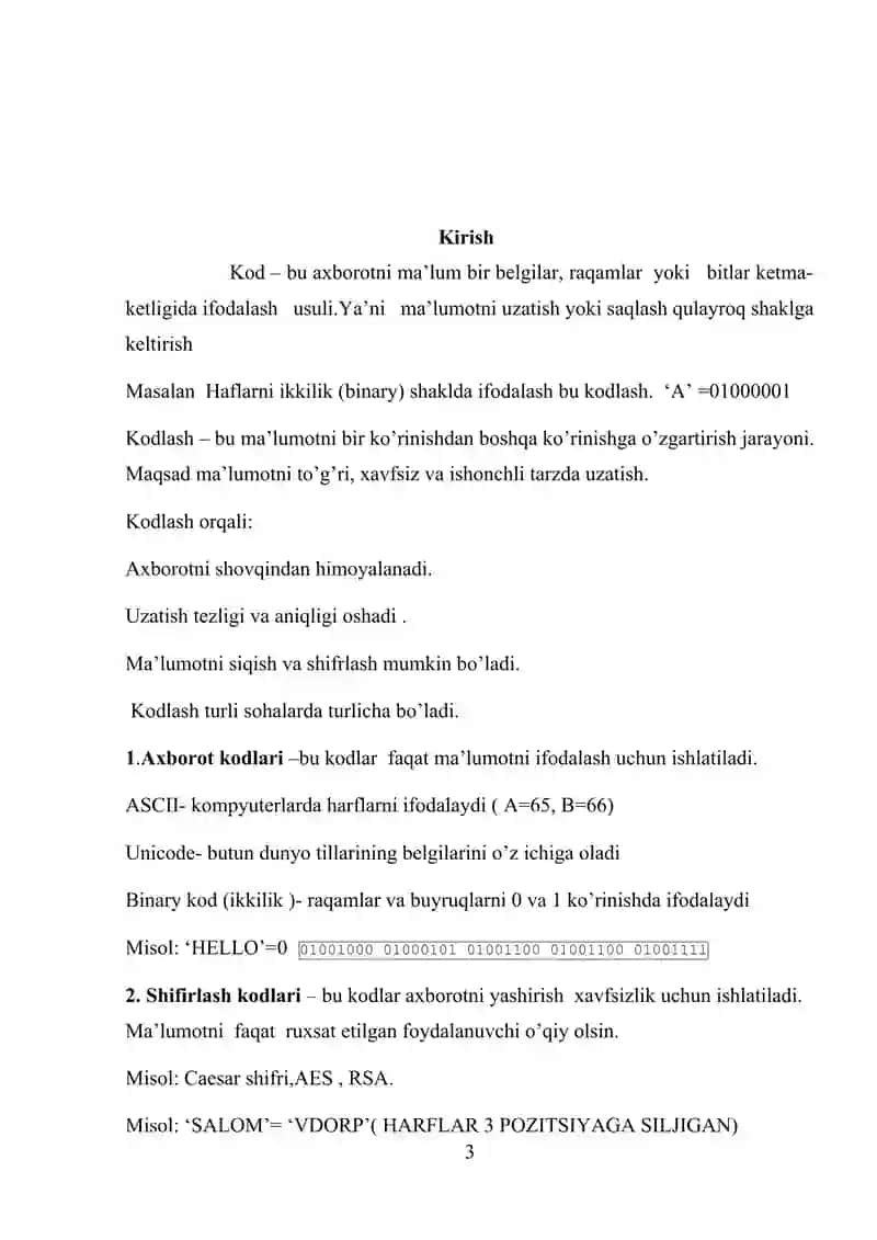 axborot kodlash nazariyasi 3
