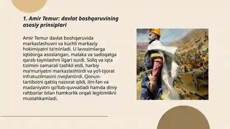 Amir Temur - buyuk davlat arbobi 3