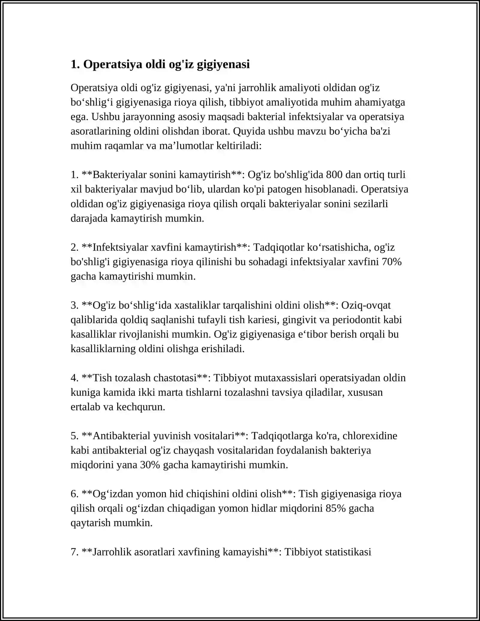XIRURGIK STOMANI PARVARISH QILISH 3
