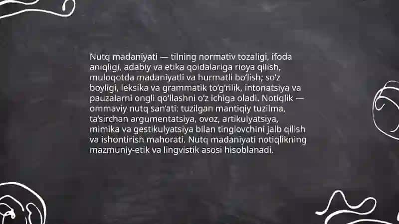 Nutq madaniyati va notiqlik tushunchasi 3