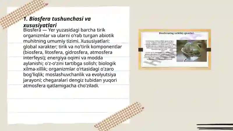 Biosfera va uning tarkibiy qismlari 3