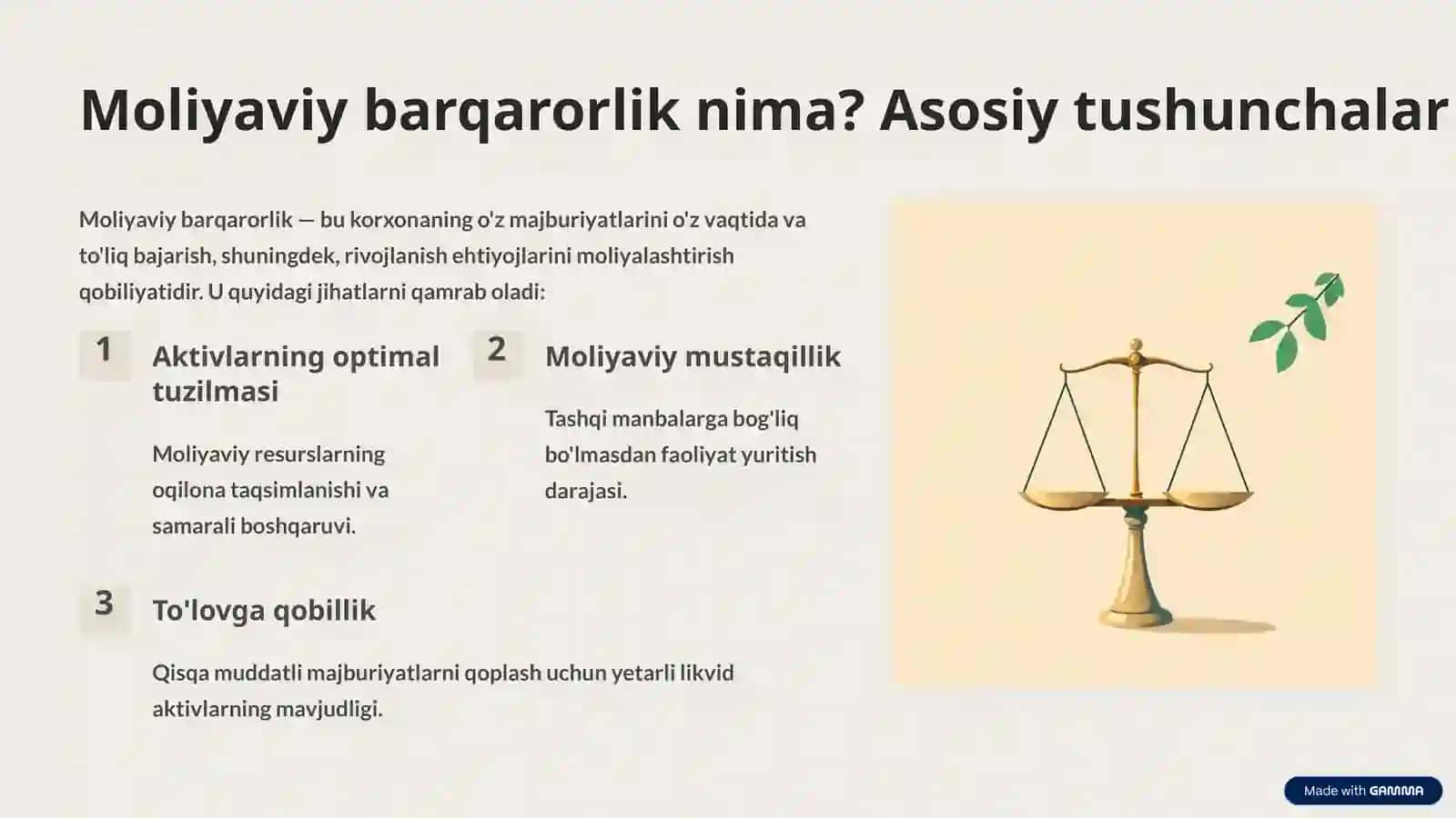 MOLIYAVIY BARQARORLIK TAHLILI 3