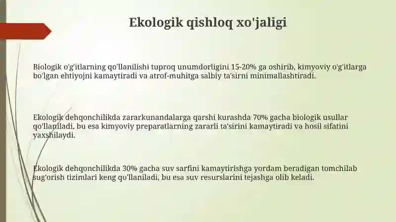 Dehqonchilikning ilmiy asoslari 3