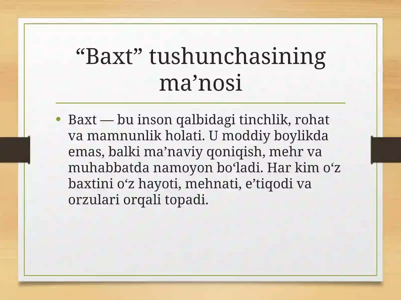 Baxt tushunchasi 3
