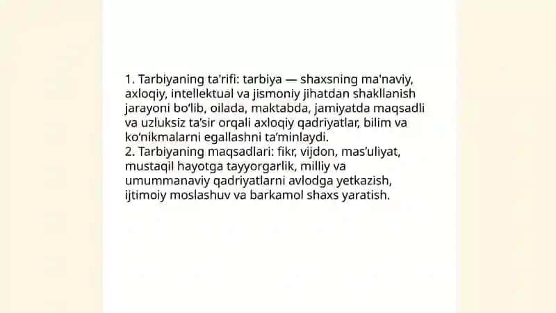 Tarbiyaning maqsad va vazifalari 3
