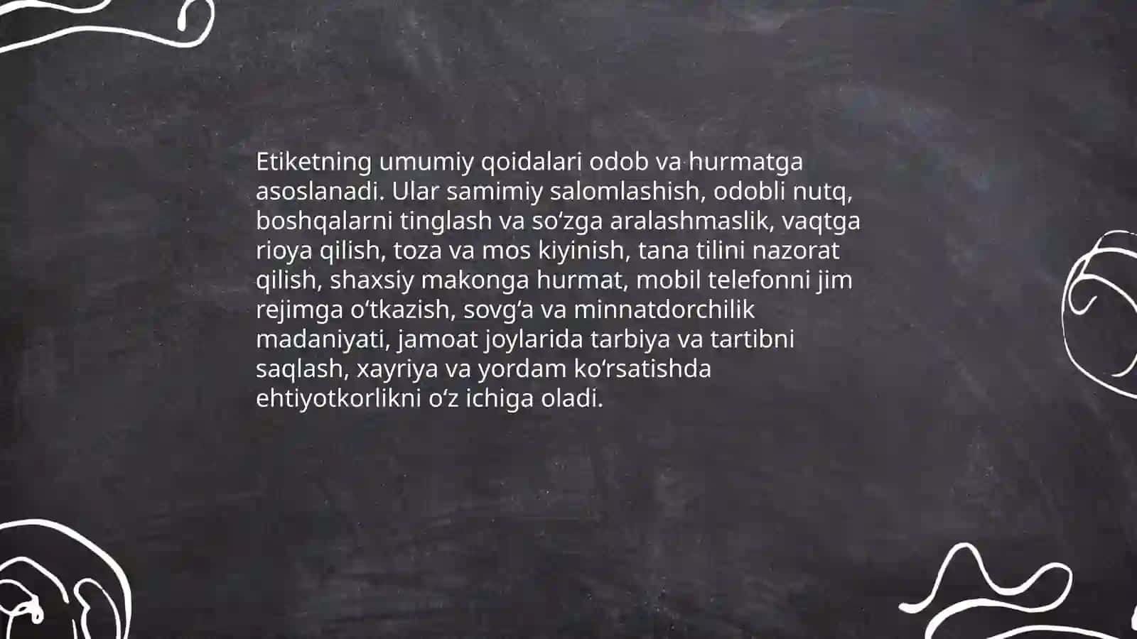 Etiketning umumiy qoidalari 3