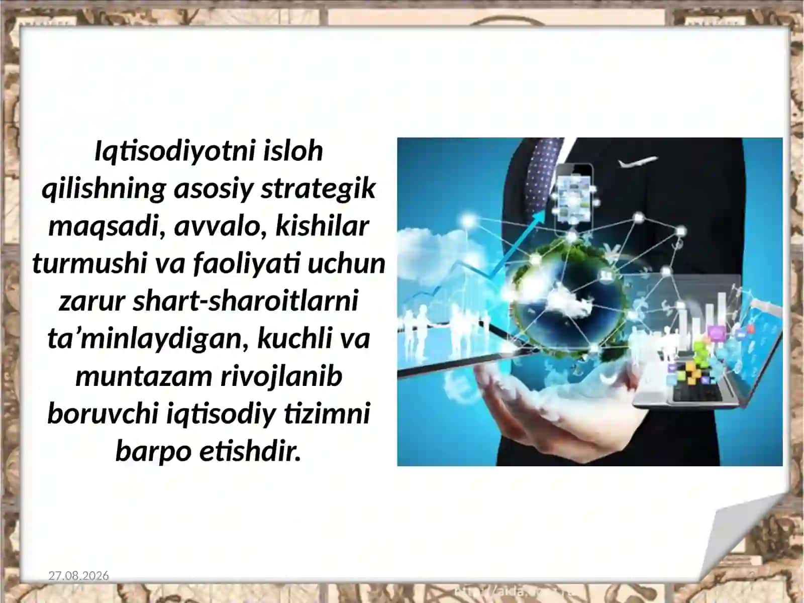 O‘zbek modelining ishlab chiqilishi.Iqtisodiy islohotlarning boshlanishi 3