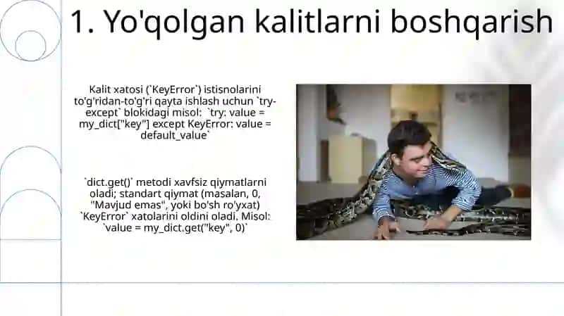 Phytonda lug'atlar bilan ishlash 3