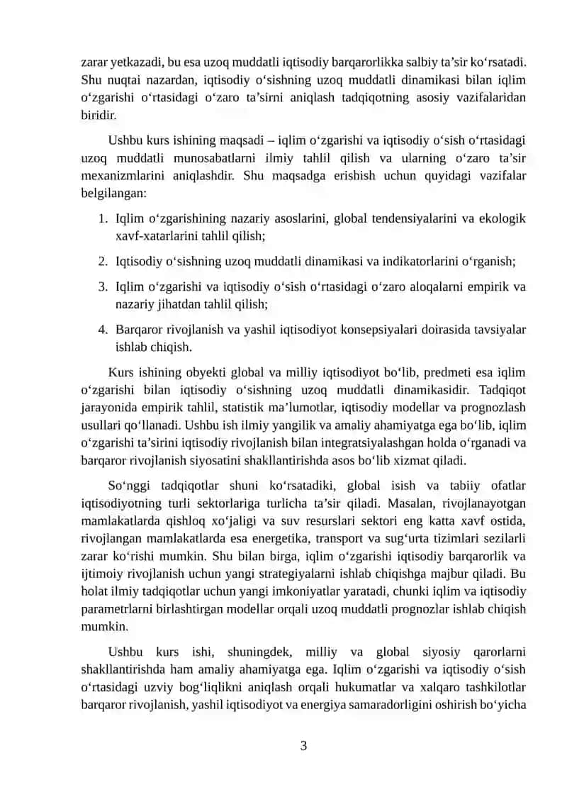 Iqlim o'zgarishi va iqtisodiy o'sishning uzoq muddatli dinamikasi 3