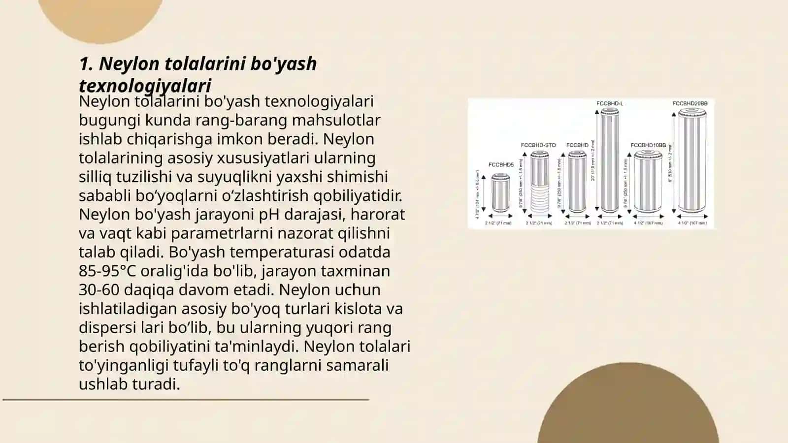 Neylon tolalarini bo'yash standartlari 3