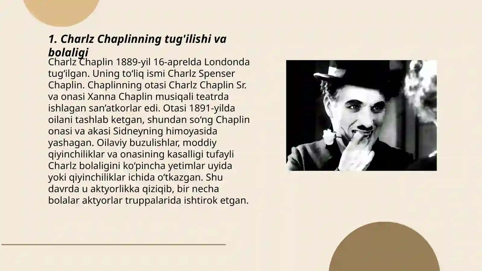 Charlz Chaplinning tug'ilishi va bolaligi 3