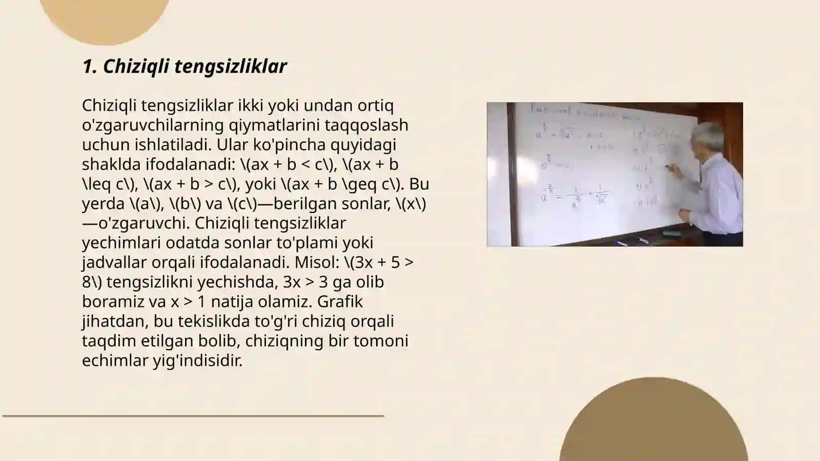 Chiziqli tengsizliklar 3