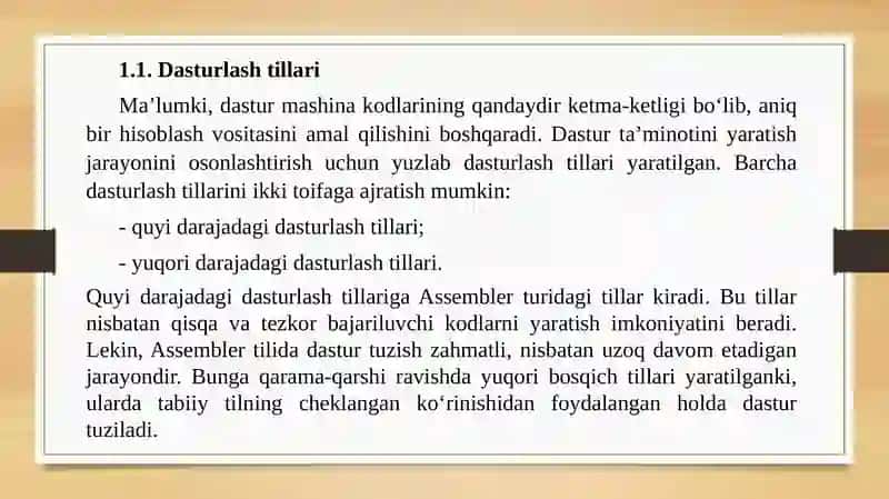 PYTHON tili sintaksisi va uning leksik asosi. PYTHON tili dasturining tuzilishi va shakli 3