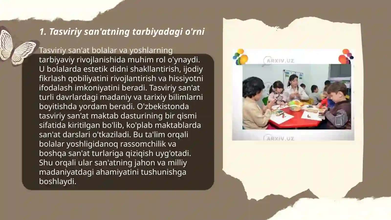 Tasviriy san'atning tarbiyadagi o'rni 3