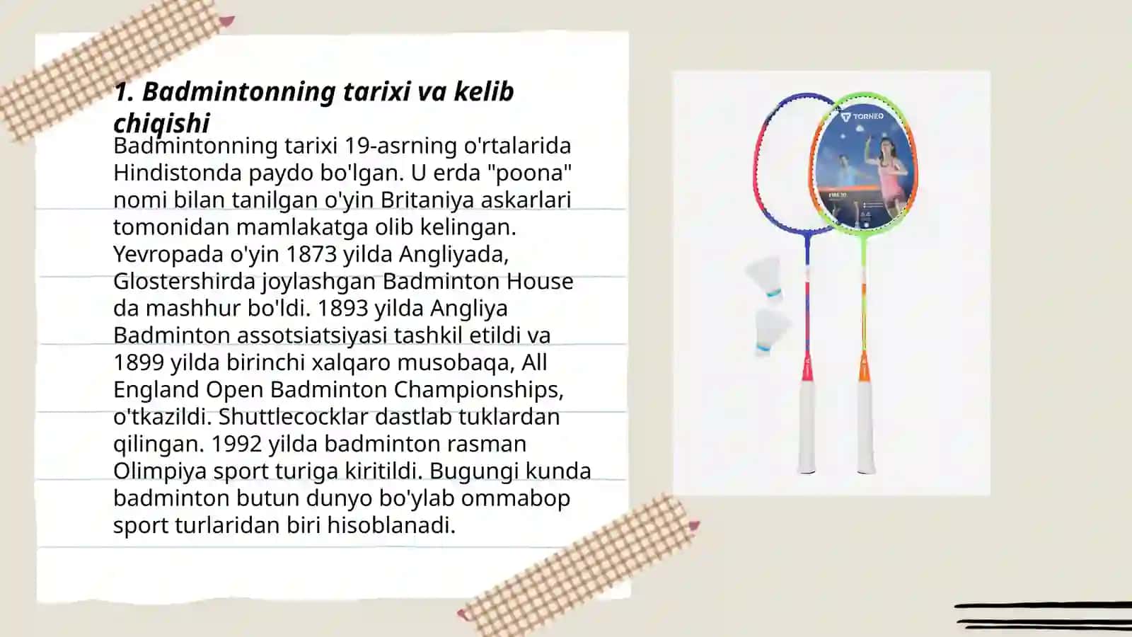 Badminton sport turi haqida 3