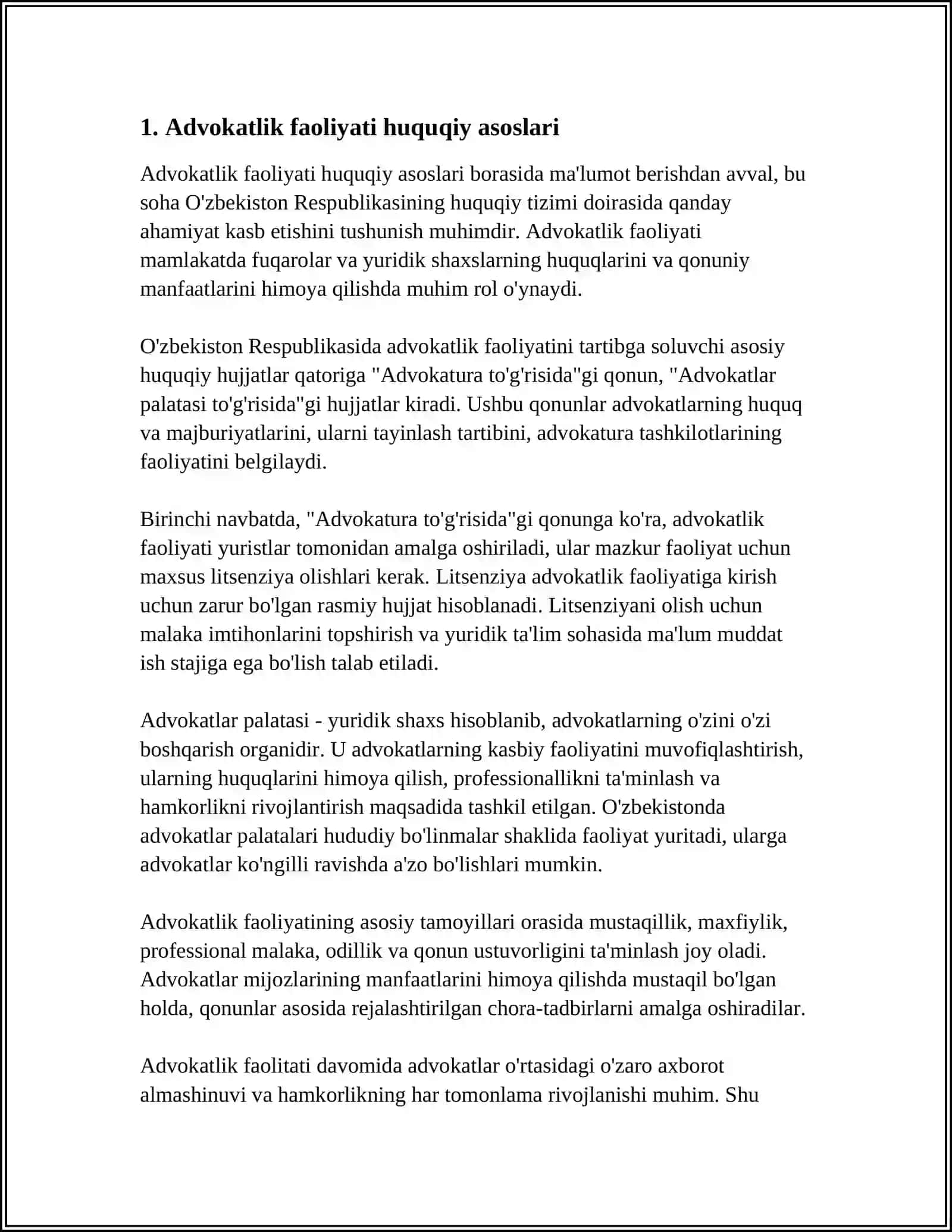 ADVOKATLIK FAOLIYATI VA UZLUKSIZ TA'LIM 3
