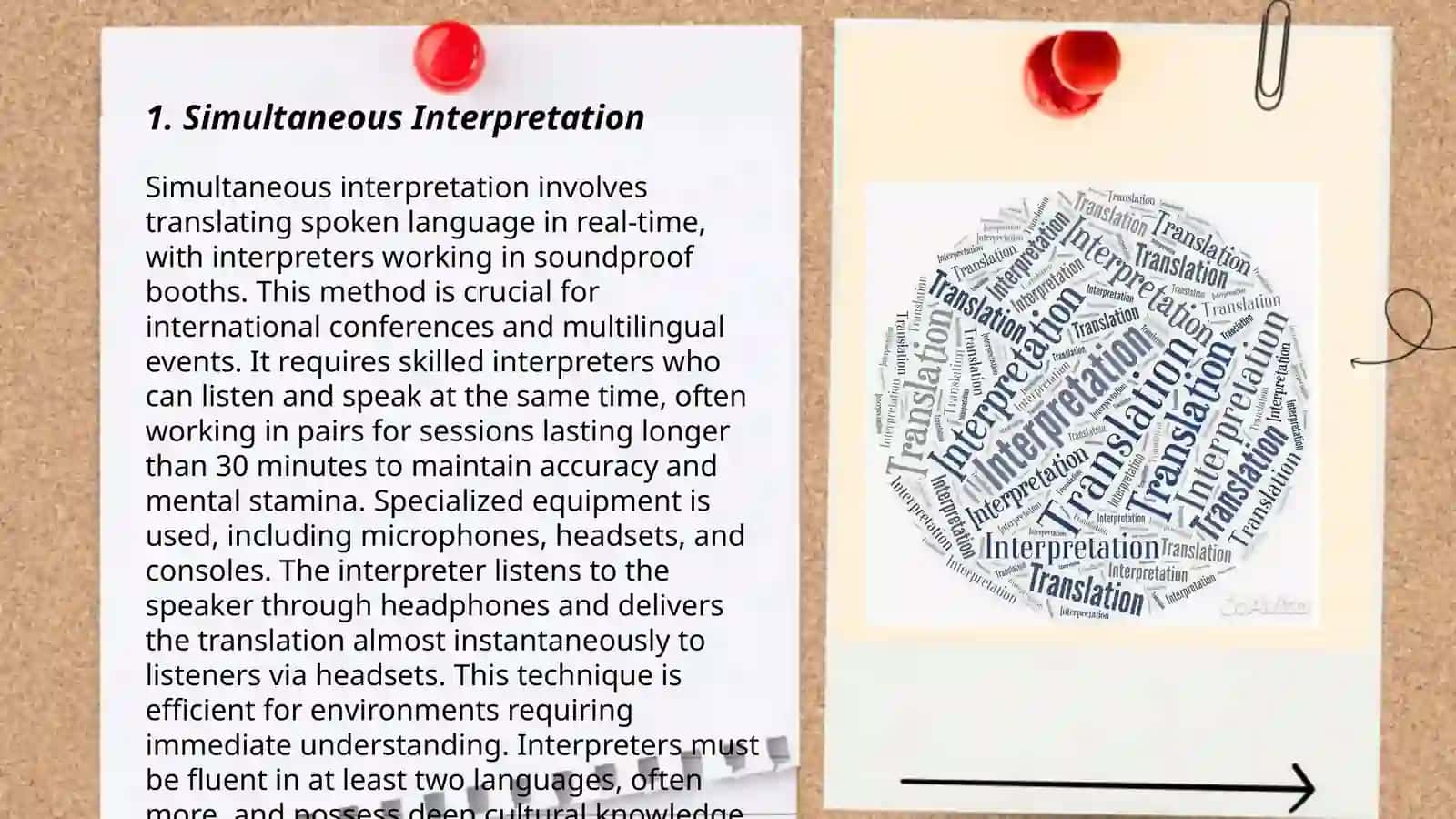 Type of interpretation, translation and tour guiding 3