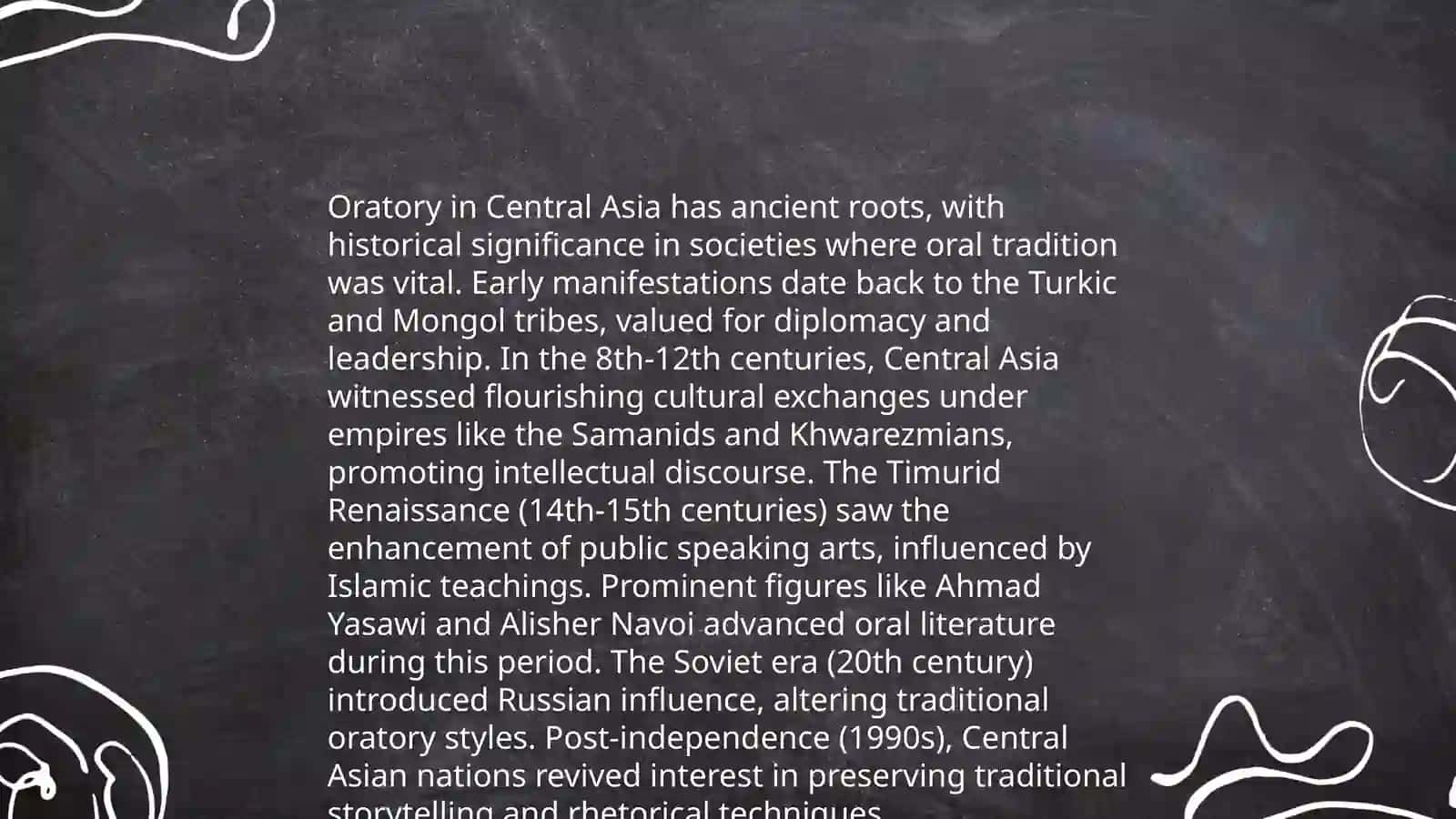 Oratory in Central Asia 3